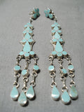 Exquisite Vintage Native American Zuni Royston Turquoise Sterling Silver Earrings-Nativo Arts