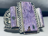 The Best Vintage Native American Navajo Charoite Sterlig Silver Bracelet-Nativo Arts