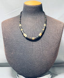 Native American Traditional Vintage Santo Domingo Shell Sterling Silver Necklace-Nativo Arts