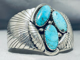 Native American Amazing Vintage Santo Domingo Turquoise Sterling Silver Bracelet Signed-Nativo Arts