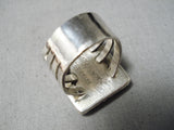Huge Spiderweb Turquoise San Felipe Sterling Silver Ring-Nativo Arts