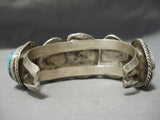 Museum Vintage Native American Navajo Bisbee Turquoise Sterling Silver Bracelet Old-Nativo Arts