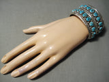 Marvelous Vintage Navajo Turquoise Sterling Silver Bracelet Native American-Nativo Arts