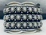 137 Grams Heavy Sturdy Native American Navajo Platero Sterling Silver Bracelet Cuff-Nativo Arts