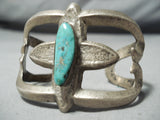 Stunning Vintage Native American Navajo Royston Turquoise Sterling Cast Silver Bracelet-Nativo Arts