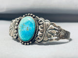 Noteworthy Vintage Native American Navajo Blue Green Turquoise Sterling Silver Bracelet-Nativo Arts
