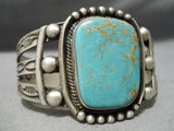Important Vintage Native American Navajo Geneva Ramone Rare Turquoise Sterling Silver Bracelet-Nativo Arts