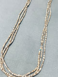 Native American One Single Turquoise Vintage Santo Domingo Heishi Necklace-Nativo Arts