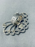 The Best Native American Navajo Hand Spun Sterling Silver Coral Butterfly Ring-Nativo Arts