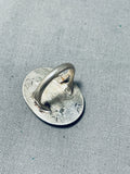 Superior Vintage Native American Navajo #8 Turquoise Mine Sterling Silver Ring-Nativo Arts