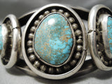 One Of Best Vintage Native American Navajo #8 Turquoise Sterling Silver Bracelet Old-Nativo Arts