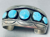 Tremendous Vintage Native American Navajo Turquoise Sterling Silver Bracelet-Nativo Arts