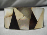 Incredible Vintage Native American Navajo Shell Inlay Sterling Silver Bracelet-Nativo Arts