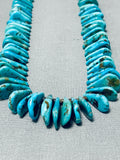 Native American Traditional Vintage Santo Domingo Old Kingman Turquoise Necklace-Nativo Arts