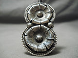 One Of The Most Unique Vintage Native American Navajo Sterling Silver Tall Ring-Nativo Arts