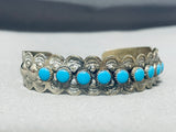 Outstanding Vintage Native American Zuni Sleeping Beauty Turquoise Sterling Silver Bracelet-Nativo Arts