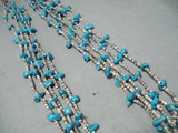 Fantastic Vintage Native American Navajo Old Kingman Royston Turquoise Jacla Necklace-Nativo Arts