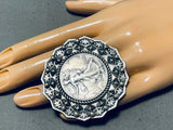Unique San Felipe Coin 1944 Sterling Silver Repousse Ring-Nativo Arts