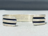 One Of A Kind Vintage Native American Navajo Ancient Tree Sap Sterling Silver Bracelet-Nativo Arts