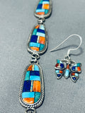 The Best Southwestern Sterling Silver Turquoise Inlay Butterfly Necklace-Nativo Arts