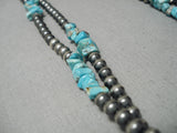 Fabulous Wrap Around Native American Navajo Turquoise Sterling Silver Ball Necklace-Nativo Arts