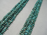One Of The Best Vintage Native American Navajo Turquoise Heishi Squawtie Necklace Old-Nativo Arts