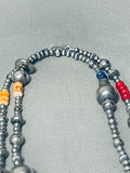 Native American One Of The Most Unique Turquoise Coral Sterling Silver Necklace-Nativo Arts