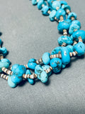 Native American Amazing Vintage Navajo Turquoise White Shell Necklace Old-Nativo Arts