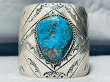 One Of The Best Virg Reeder Vintage Native American Navajo Turquoise Sterling Silver Bracelet-Nativo Arts