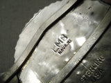 Authentic Vintage Native American Navajo Larry Moses Begay Turquoise Sterling Silver Bracelet-Nativo Arts