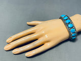 Astonishing Vintage Native American Navajo Kingman Turquoise Sterling Silver Bracelet-Nativo Arts