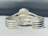 Incredible Native American Navajo White Buffalo Turquoise Sterling Silver Bracelet-Nativo Arts