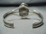 Eye-catching Vintage Native American Navajo Pilot Mountain Turquoise Sterling Silver Bracelet-Nativo Arts