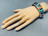 Astonishing Vintage Native American Navajo Turquoise + Multi Sterling Silver Bracelet-Nativo Arts