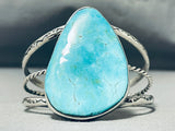 Colossal San Felipe 8 Turquoise Teardrop Sterling Silver Jake Francosa Bracelet-Nativo Arts