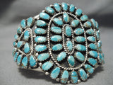 Important Vintage Native American Navajo Larry Moses Begay Turquoise Sterling Silver Bracelet-Nativo Arts