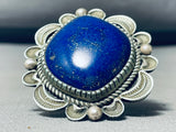 Native American Best Vintage Al Sanchez Midnight Lapis Sterling Silver Ring-Nativo Arts