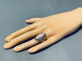 Exceptional Native American Navajo Rhodolyte Sterling Silver Ring-Nativo Arts