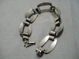 Unique Vintage Native American Navajo Pretty Blue Turquoise Sterling Silver Bracelet-Nativo Arts