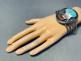 Important Easter Blue Turquoise Vintage Native American Navajo Sterling Silver Bracelet-Nativo Arts