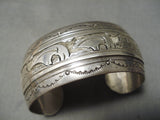 Astounding Vintage Navajo Sterling Silver Bracelet Native American Old-Nativo Arts