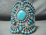 One Of The Best Ever Native American Navajo Turquoise Sterling Silver Bracelet-Nativo Arts