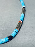 Authentic Thomas Singer Vintage Native American Navajo Turquoise Sterling Silver Necklace-Nativo Arts