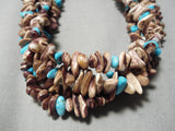 One Of The Best Vintage Spiny Oyster Turquoise Native American Navajo Necklace Old-Nativo Arts