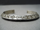 Thick And Sturdy!! Native American Sterling Silver Pueblo Bracelet-Nativo Arts