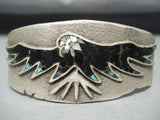 Unforgettable Eagle Native American Navajo Inlay Sterling Silver Bracelet-Nativo Arts