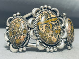 Best Leopard Jasper Vintage Native American Navajo Sterling Silver Bracelet-Nativo Arts
