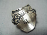 Very Important Vintage Native American Navajo Darryl Becenti Sterling Silver Ring-Nativo Arts