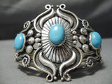 One Best Silver Works Vintage Native American Navajo Sterling Turquoise Bracelet-Nativo Arts