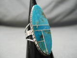 Incredible Navajo Turquoise Sterling Silver Ring Native American-Nativo Arts
